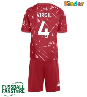 Liverpool Virgil van Dijk #4 Replik Heimtrikot Kinder 2026-27 Kurzarm (+ Kurze Hosen)